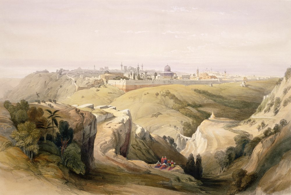 Jerusalem vom Ölberg, 8. April 1839, Platte 6 aus Band I von 