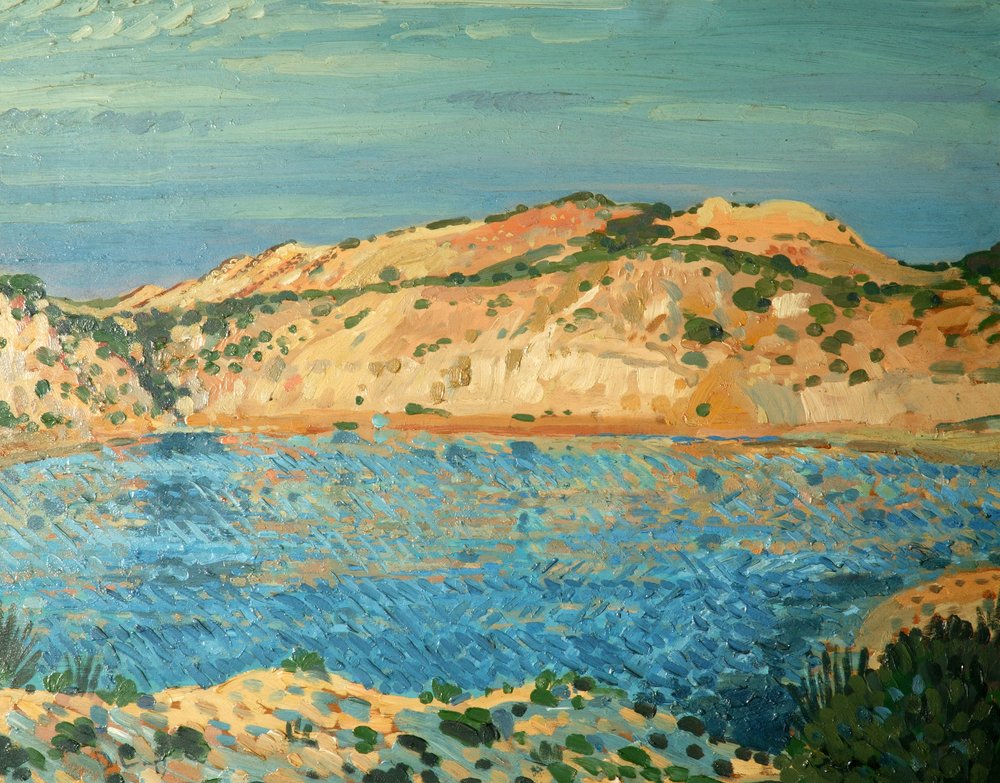Der blaue Pool von Derwent Lees: hochwertiger Kunstdruck