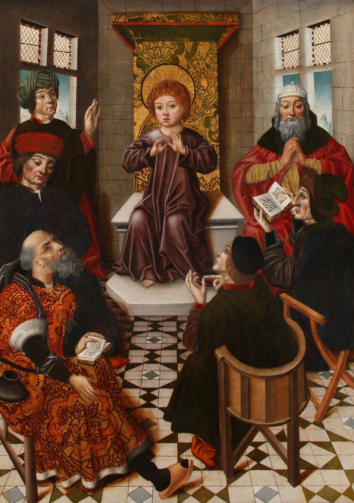 Christuskind unter den Ärzten von Diego de la Cruz
