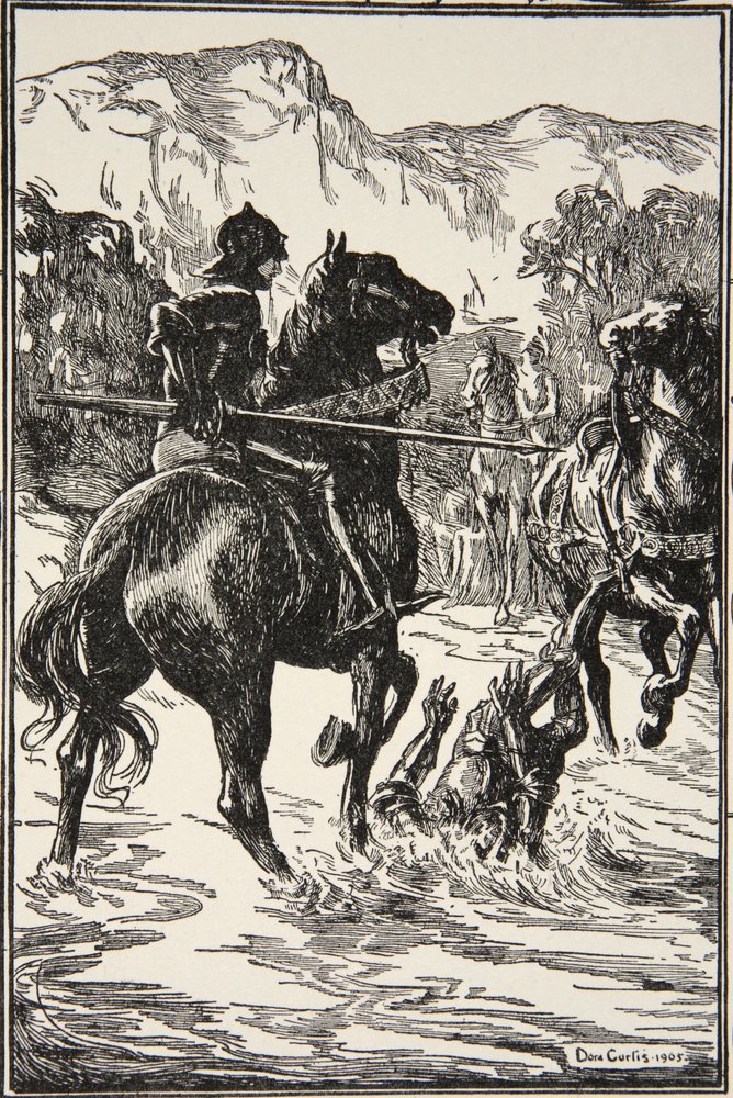 Er schlug ihn so hart, Illustration aus 