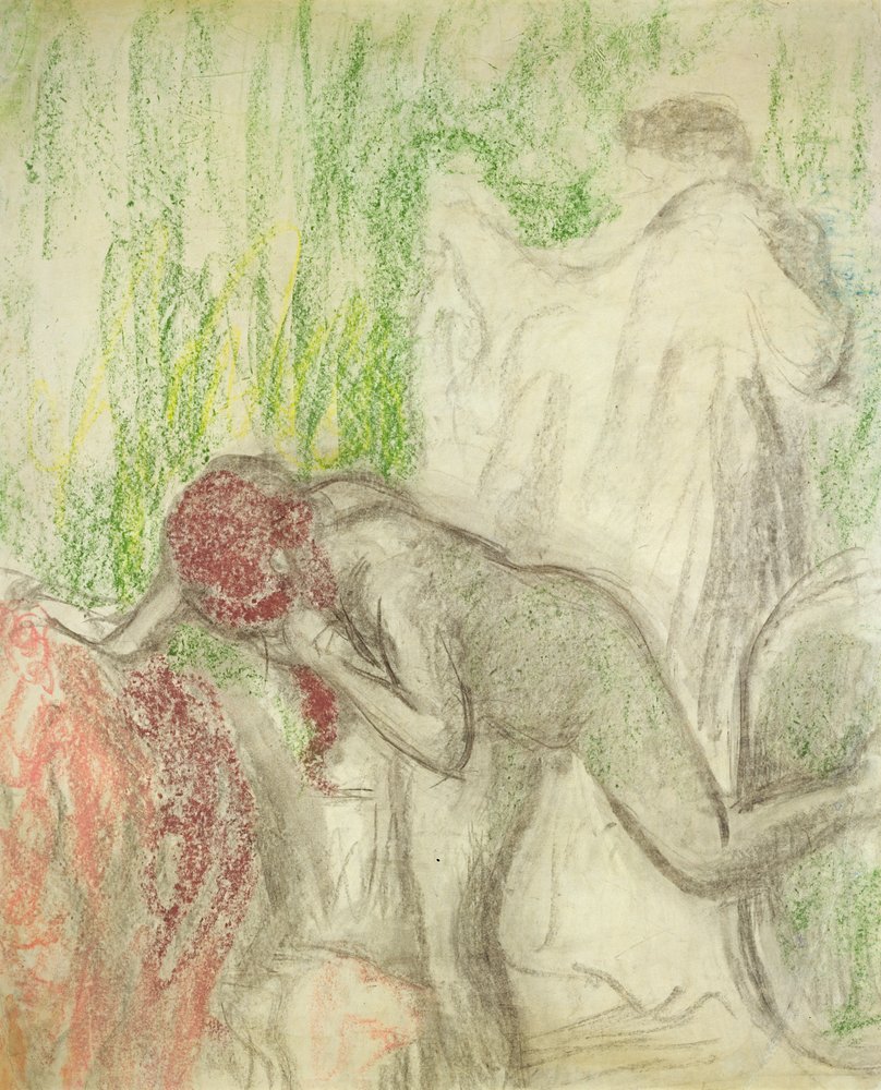 Akt, der aus dem Bad steigt von Edgar Degas