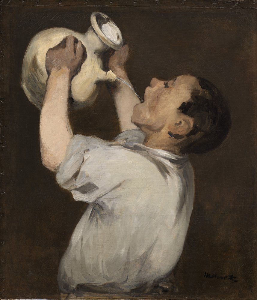 Junge mit Krug, ca. 1862-72 von Édouard Manet: Kunstdruck, image size:858x1000