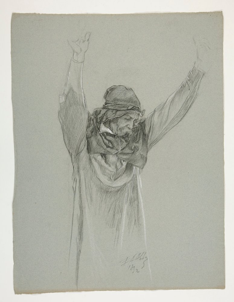 Figurenstudie für König Artus von Edwin Austin Abbey