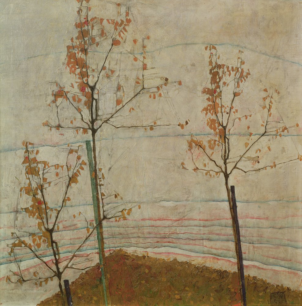 Herbstbäume, 1911 von Egon Schiele