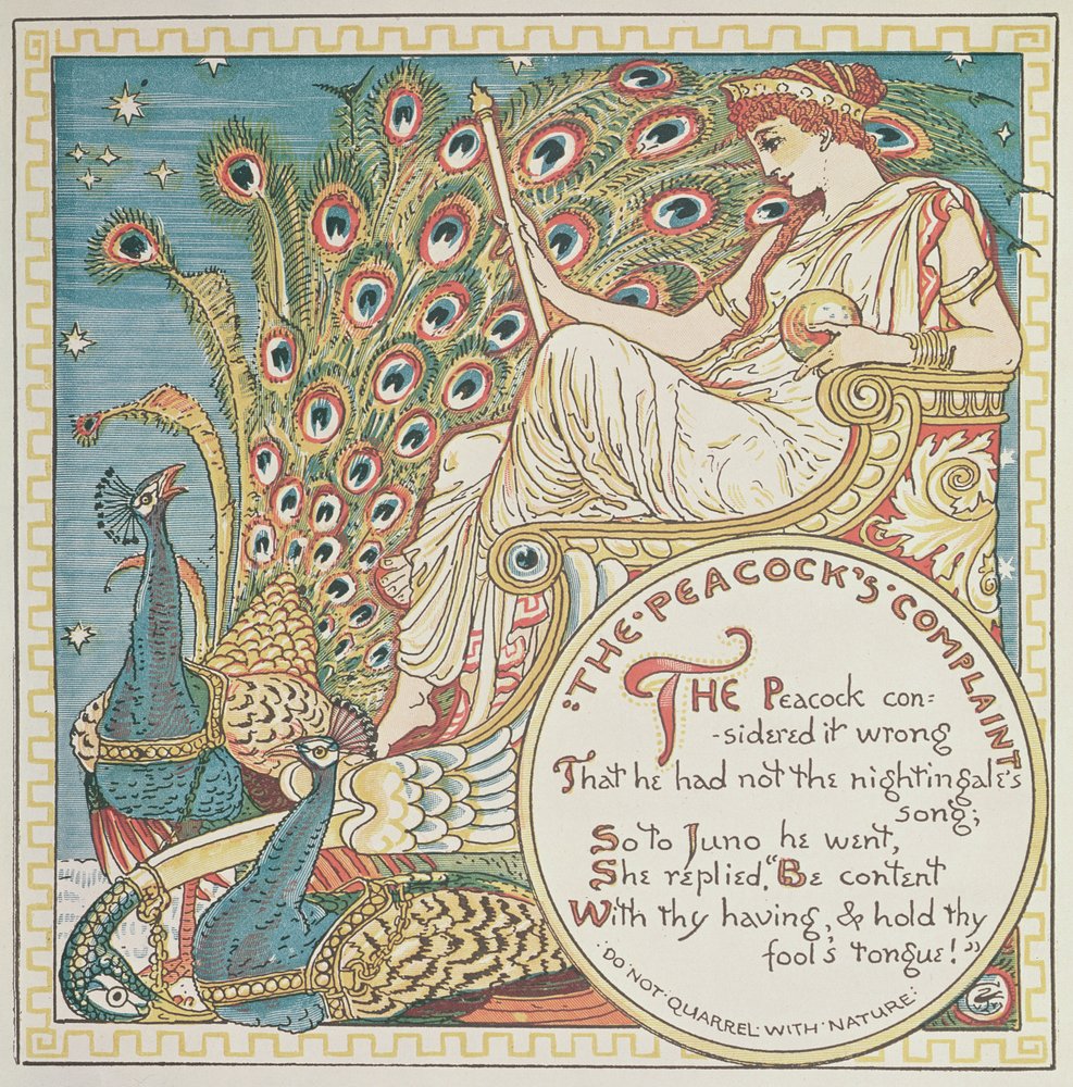 Die Klage des Pfaus, 1887 von English School