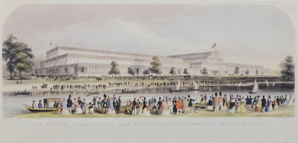 Der Crystal Palace im Hyde Park für die Große Internationale Ausstellung von 1851 von English School