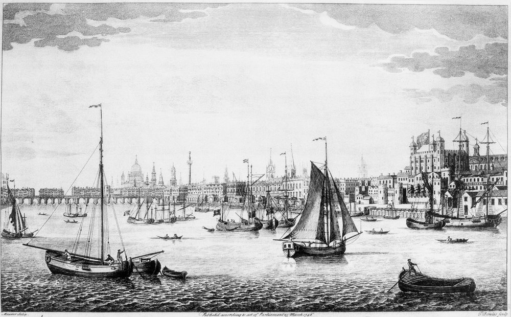 Die Südostansicht von London von English School