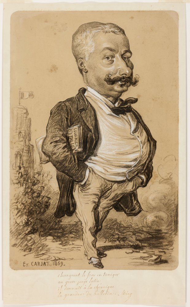 Karikatur eines Mannes von Etienne Carjat