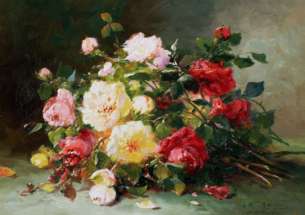 Ein Rosenstrauß von Eugene Henri Cauchois