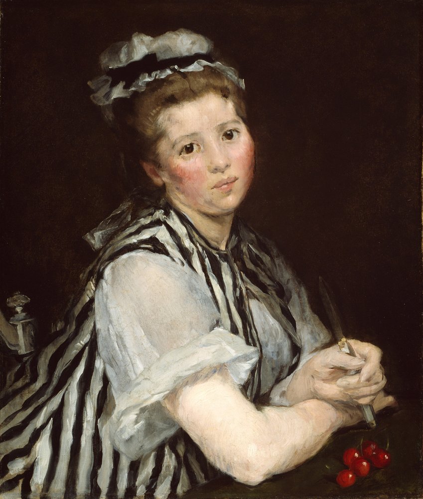 Mädchen mit Kirschen, ca. 1870 von Eva Gonzalès