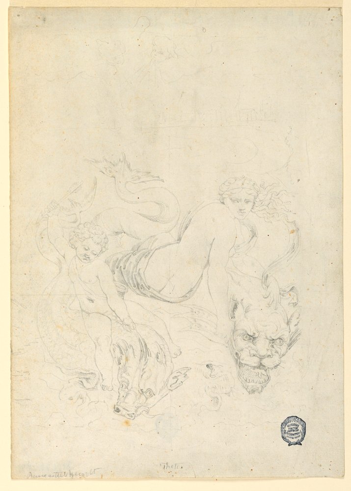 Thetis und Amor reiten auf Fischen, ca. 1820