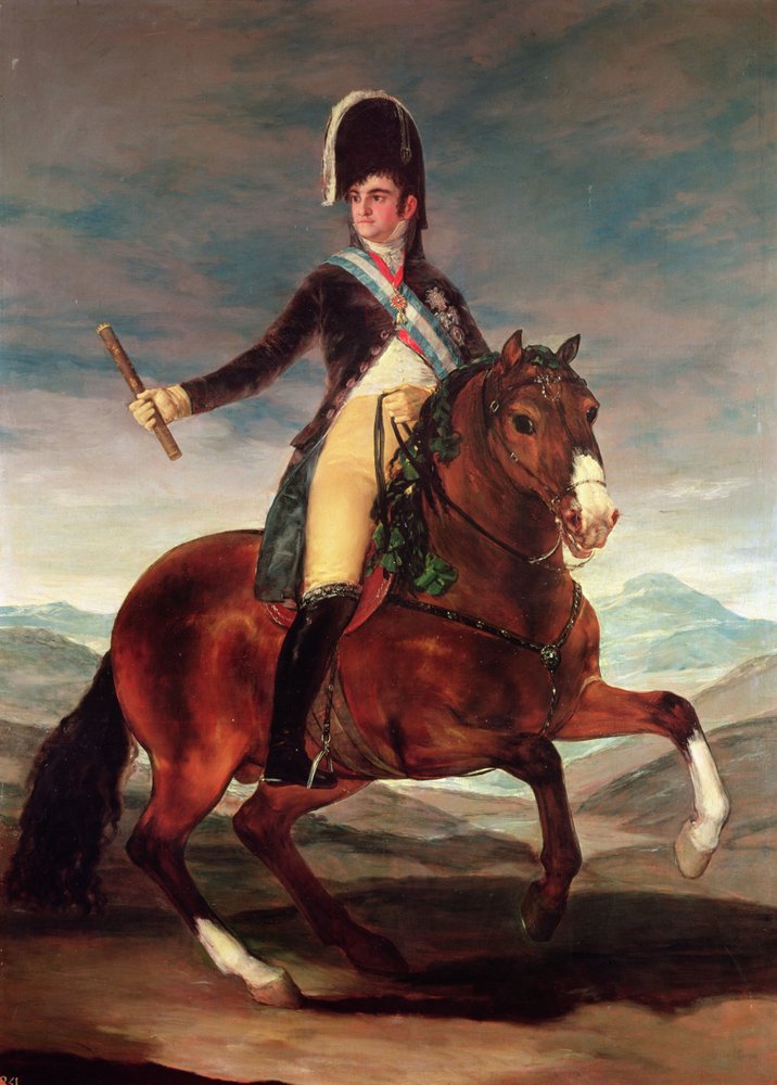 Reiterporträt von Ferdinand VII., 1808 von Francisco de Goya