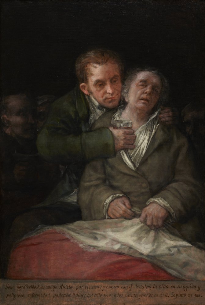 Selbstporträt mit Dr. Arrieta, 1820 von Francisco de Goya