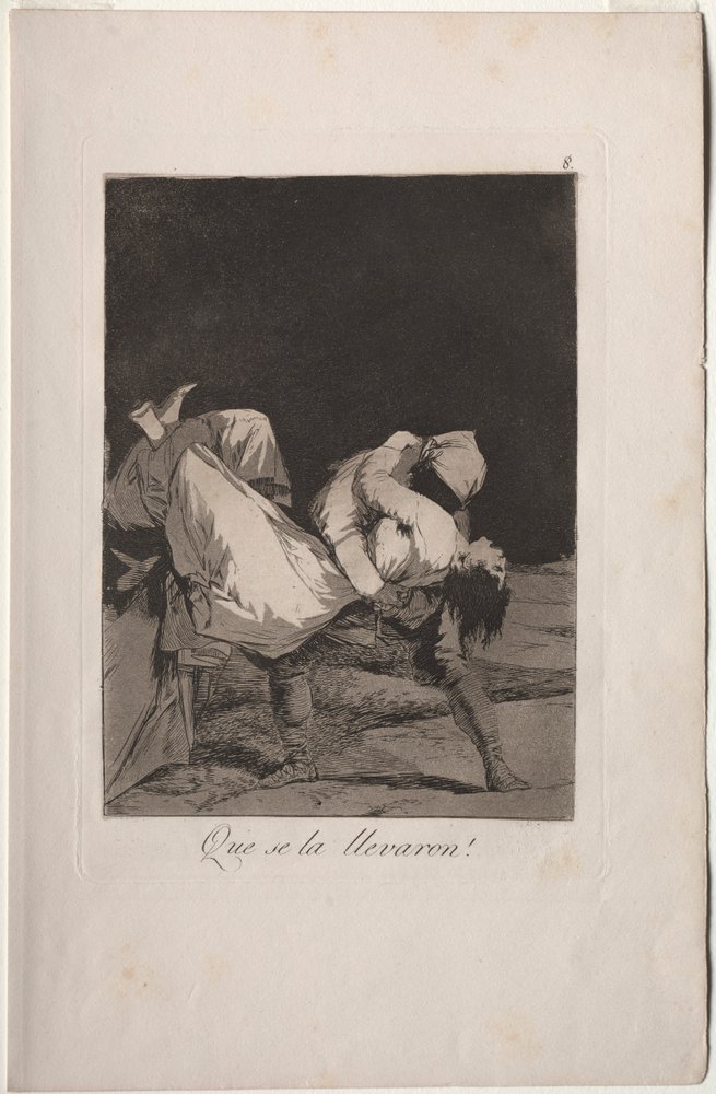 Caprichos: Sie trugen sie fort! von Francisco de Goya