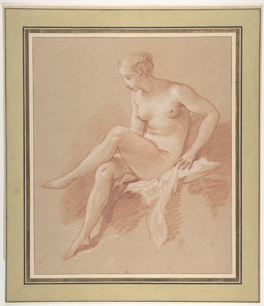 Sitzender weiblicher Akt von François Boucher