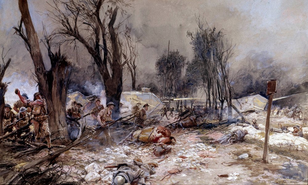 Erster Weltkrieg: Schlacht von Saint Pierre de l'Aigle (Saint Pierre-Aigle) in der Aisne, Offensive vom Juli 1918 von Francois Flameng