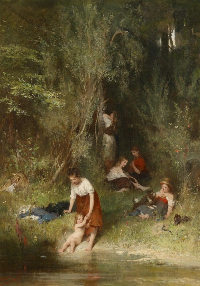 Kinder am Teich von Franz Marc