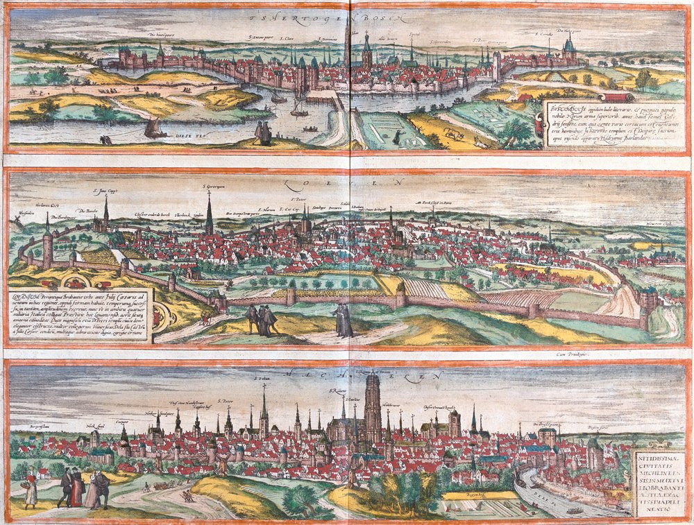 Ansichten von Bois le Duc (Buscumducis) in den Niederlanden, Leuven ...