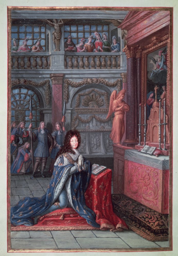 Frontispiz der 'Stunden von Ludwig XIV.' darstellend Ludwig XIV. (1638