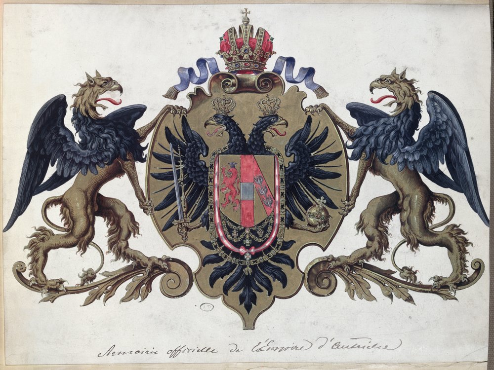 Das Wappen des Kaisertums Österreich, vor 1867 von French School