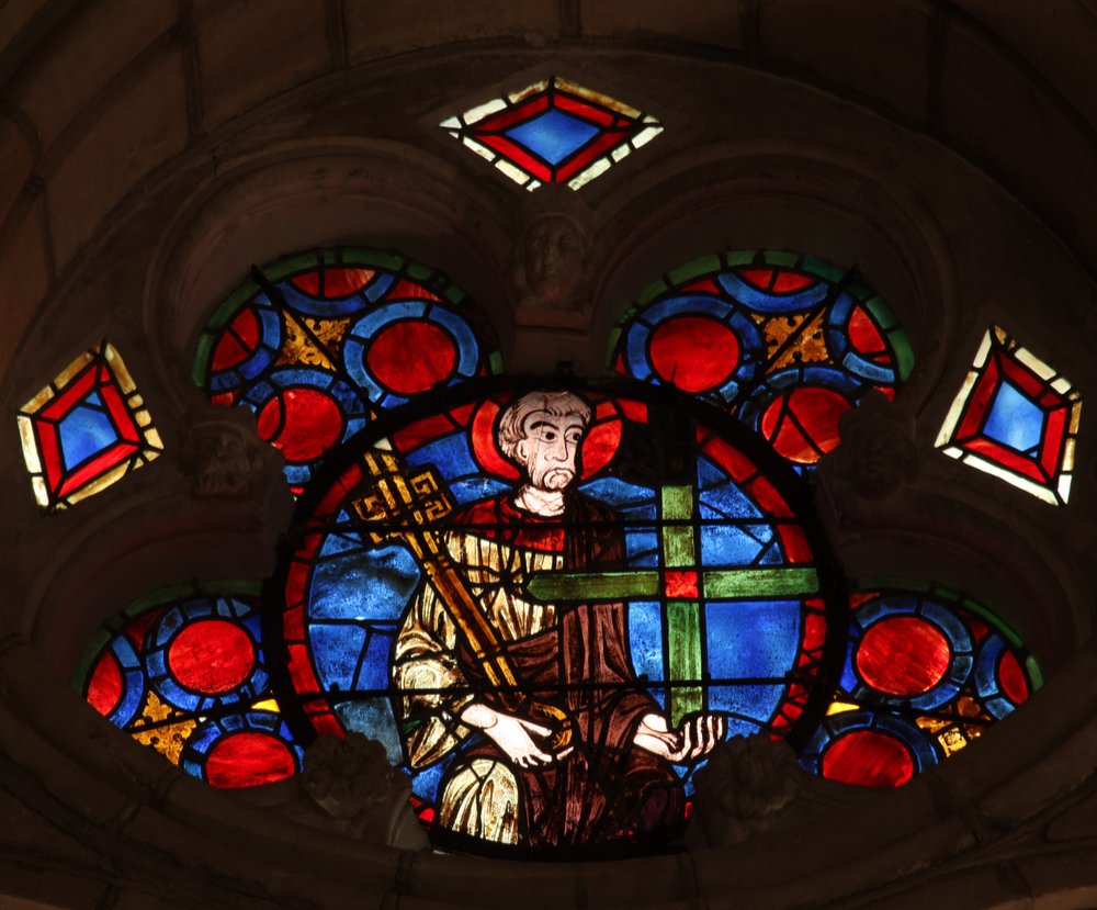 Fenster w103a Darstellung des Heiligen Petrus