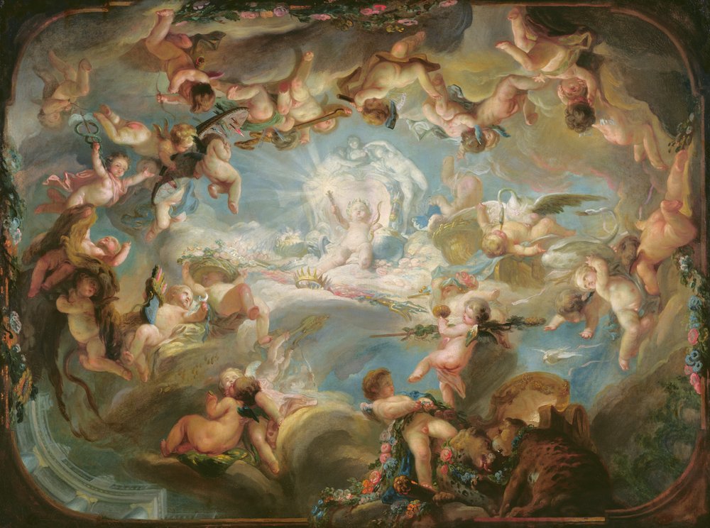 Der Triumph des Amor über alle Götter, 1752 von Gabriel de Saint-Aubin