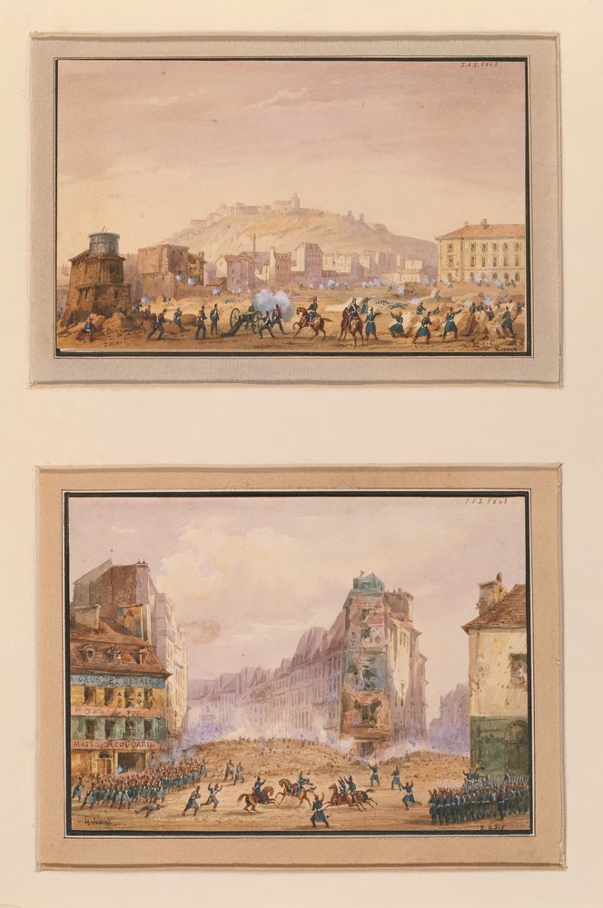 Angriff auf Clos Saint-Lazare im Juni 1848 und der Angriff auf die ...