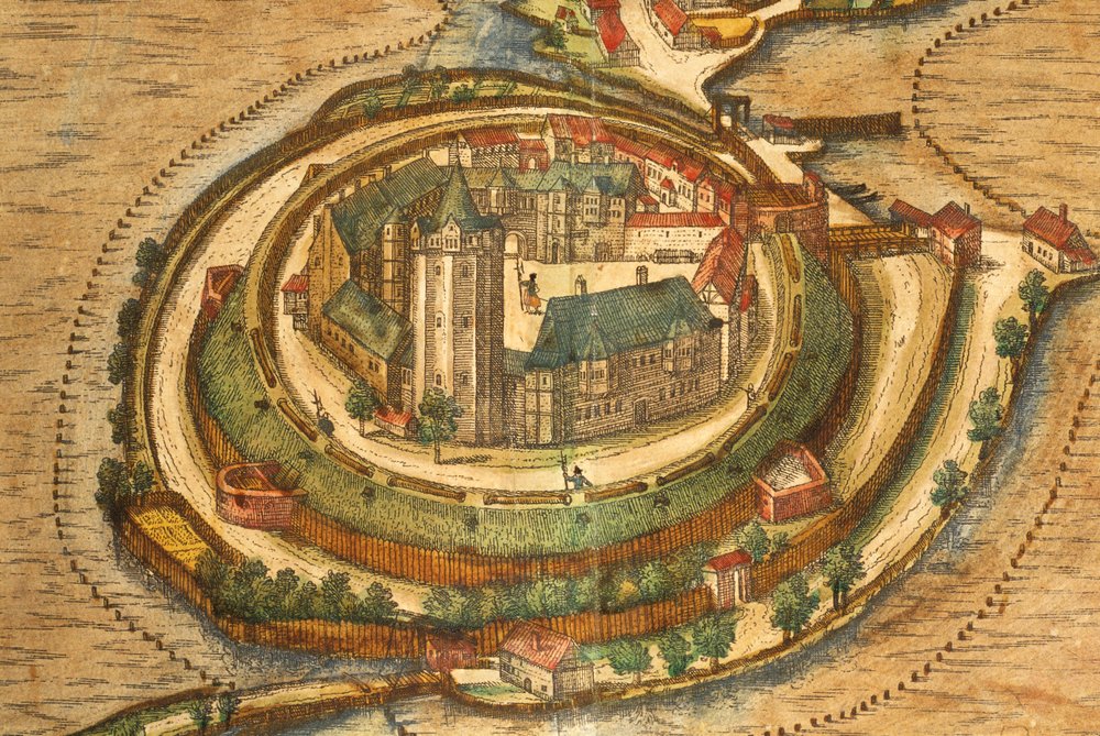 Karte von Ratzeburg aus Civitates Orbis Terrarum von Georg Braun von Georg Braun and Hogenberg Franz