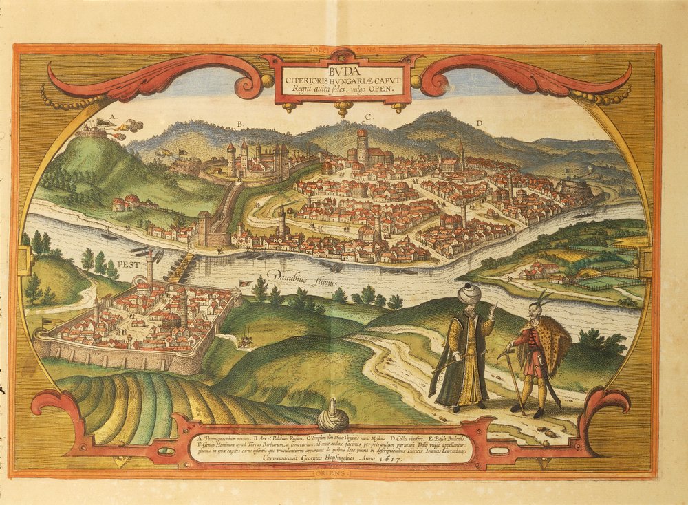 Budapest aus 'Civitates Orbis Terrarum' von Georg Braun