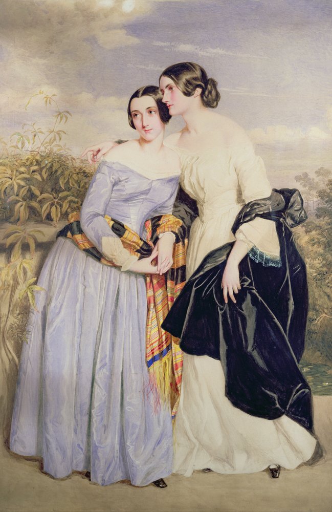 Mrs. Partridge und ihre Schwester Miss Croker, ca. 1850