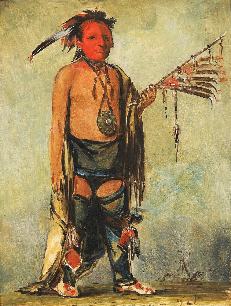 Hoo-w'a-ne-kaw, Kleiner Elch von George Catlin: Kunstdruck