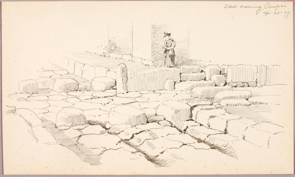 Straßenkreuzung, Pompeji von George Elbert Burr