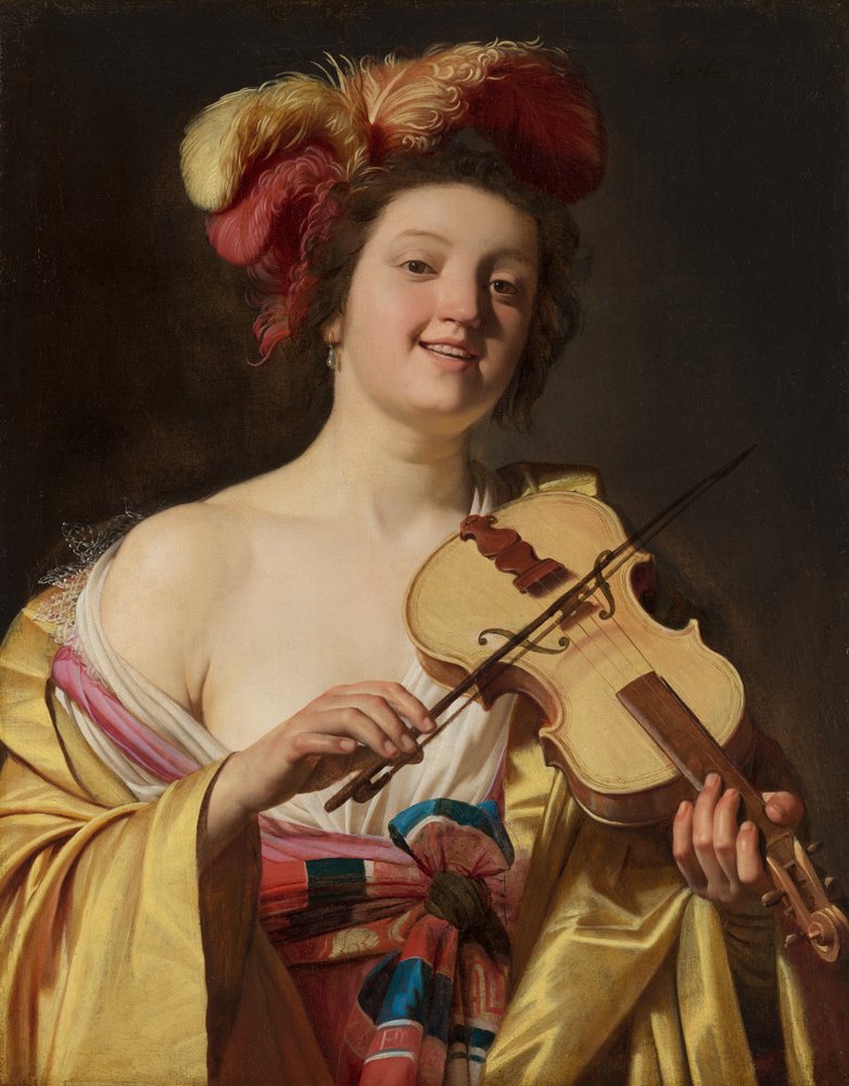 Die Violinspielerin von Gerrit van Honthorst