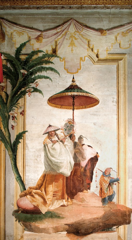 Der Spaziergang des Mandarins, aus dem Chinesischen Raum in der Foresteria, 1757 von Giovanni Domenico Tiepolo