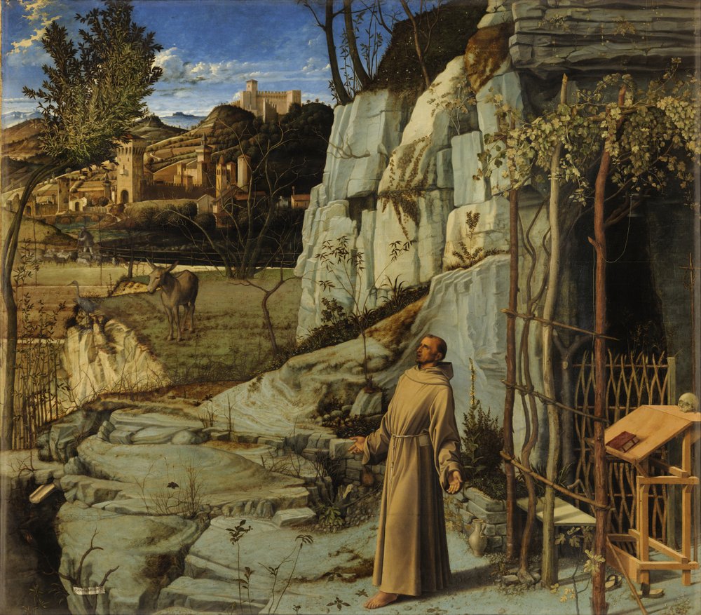 Der heilige Franziskus in der Wüste von Giovanni Bellini