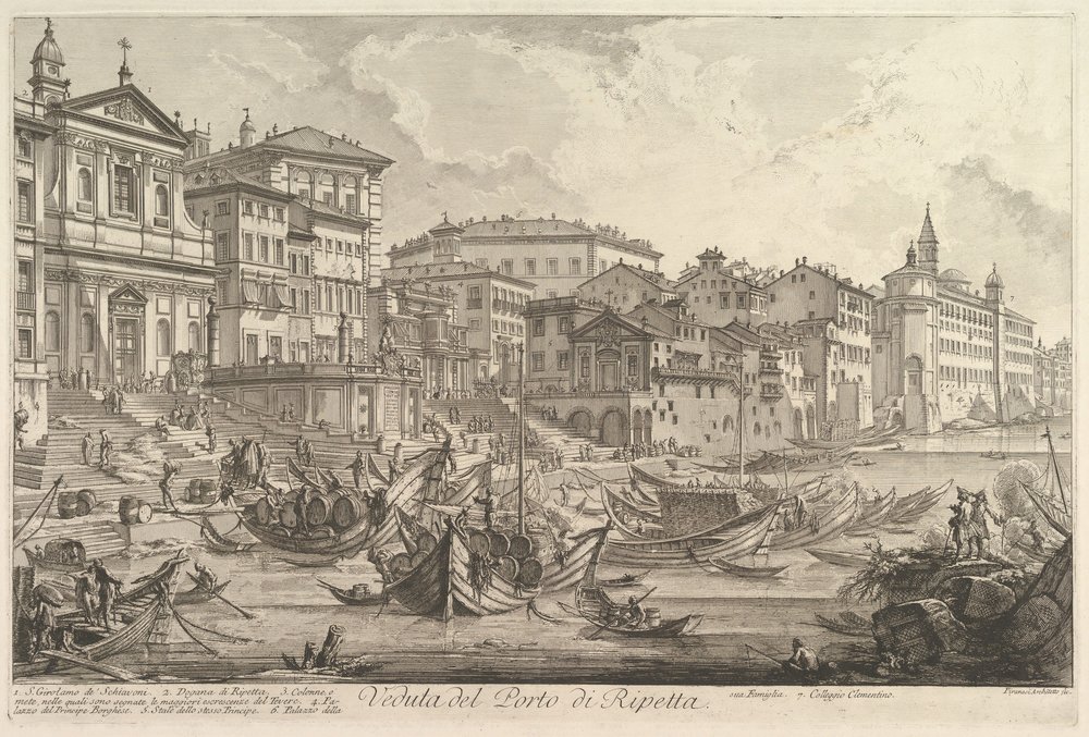 Der kleinere Hafen, genannt Porto di Ripetta Veduta del Porto di ...