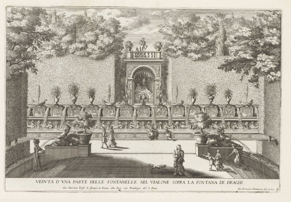 Brunnen in den Gärten der Villa d