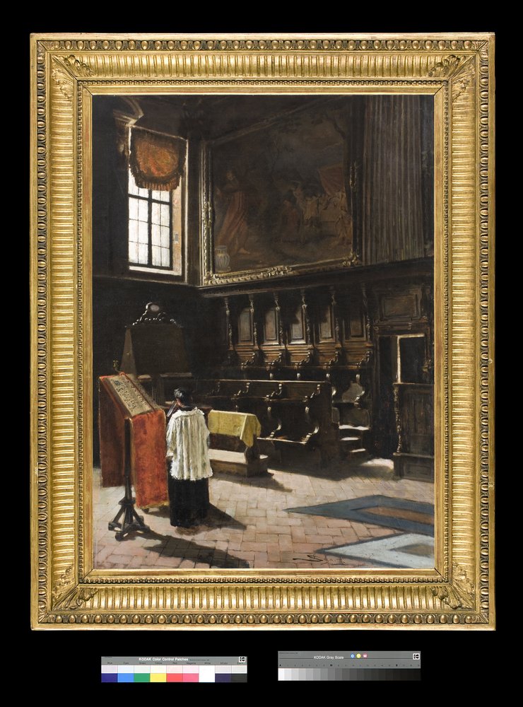Der Chor der Kirche Sant’Antonio in Mailand, 1879 von Giovanni Segantini