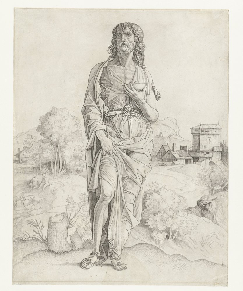 Johannes der Täufer von Giulio Campagnola