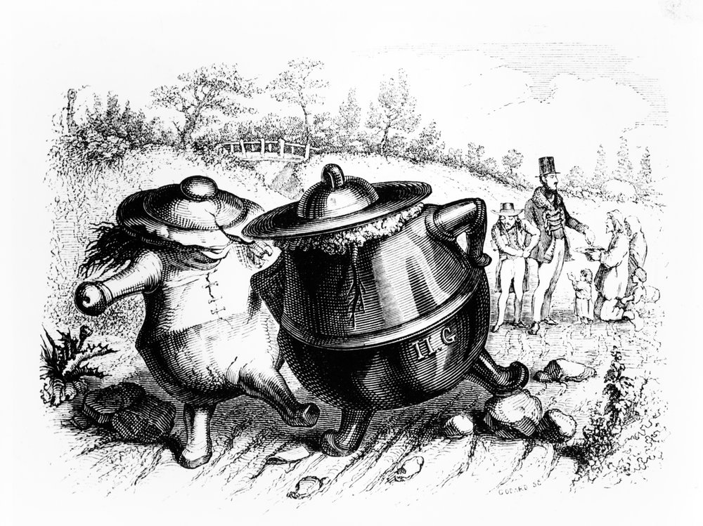 Die zwei Töpfe, Illustration für 