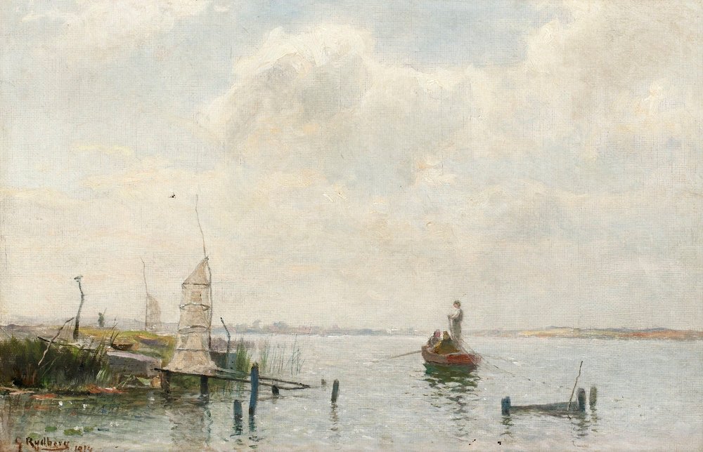 Naturstudie am Ringsjön von Gustaf Rydberg: Kunstdruck