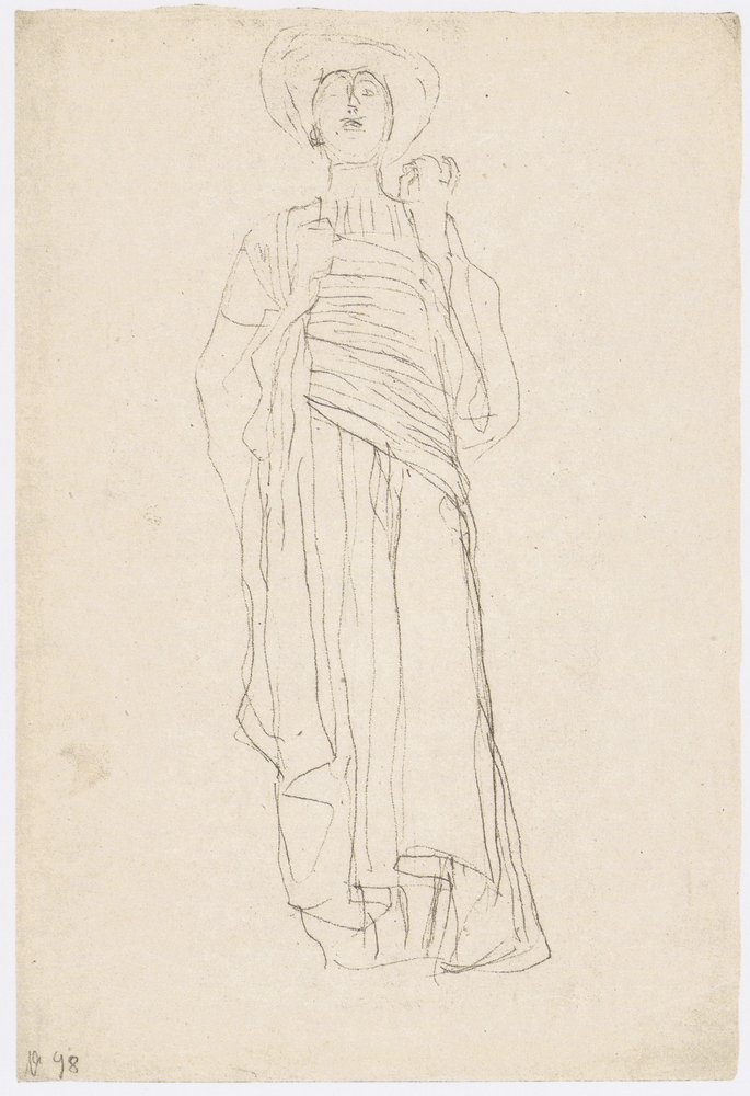 Weibliche Gestalt mit Toga (Studie für „Justitia“) von Gustav Klimt
