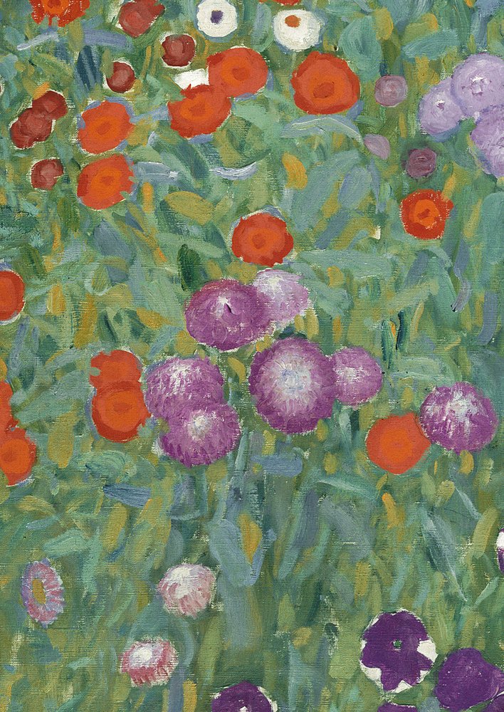 Kunstdruck Auf Leinwand - Der Blumengarten Gustav Klimt