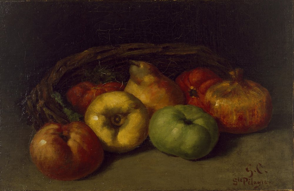 Stillleben mit Äpfeln, Birne und Granatäpfeln von Gustave Courbet