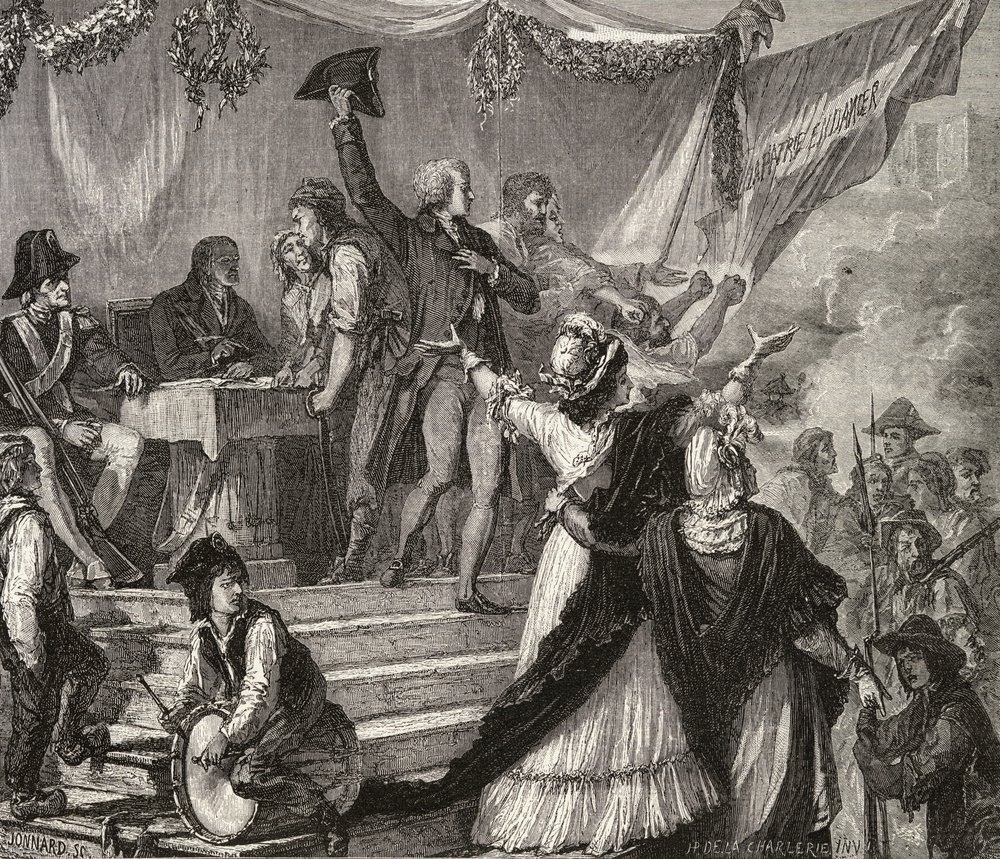 Einschreibung von Freiwilligen in die Nationalgarde im Jahr 1791