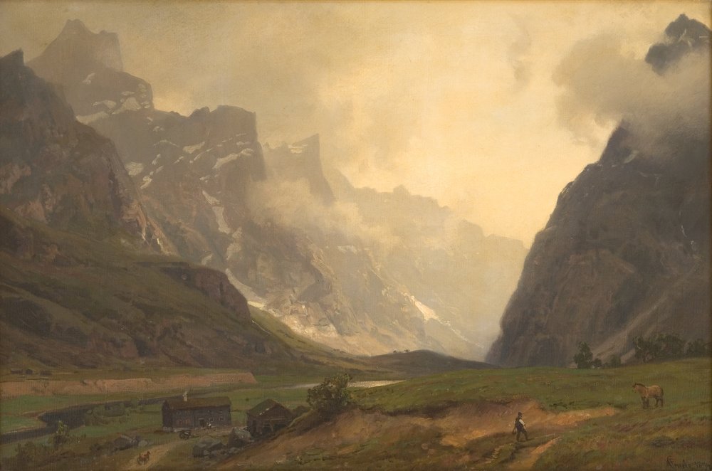 Die Trollgipfel im Romsdalen: Rechts der Fuß des Romsdalshorn