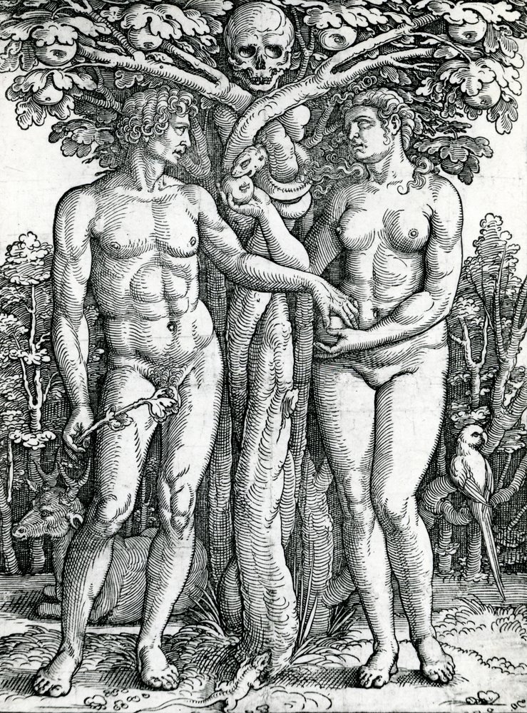 Der Sündenfall von Adam und Eva, ca. 1525-27 von Hans Sebald Beham