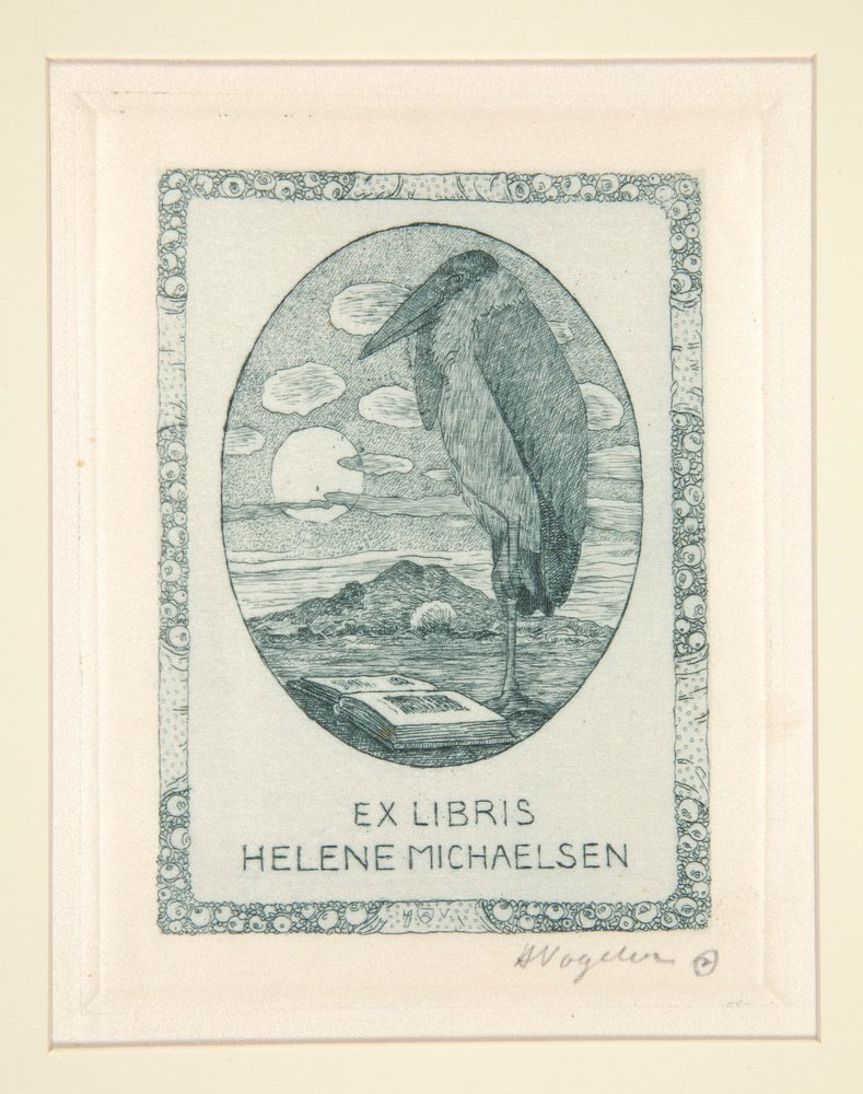 Exlibris von Heinrich Vogeler: hochwertiger Kunstdruck