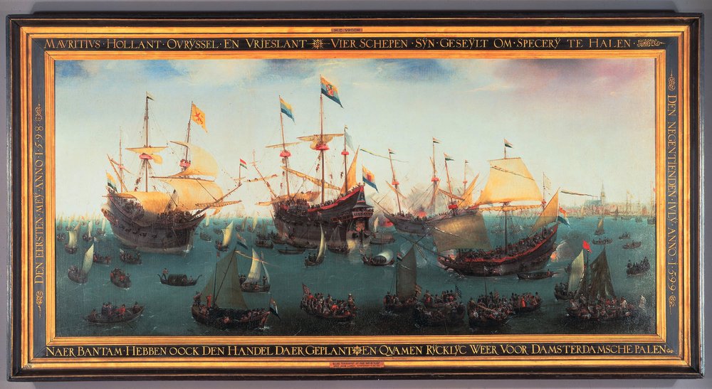 Die Rückkehr der zweiten Expedition nach Ostindien nach Amsterdam, 19. Juli 1599 von Hendrick Cornelisz. Vroom