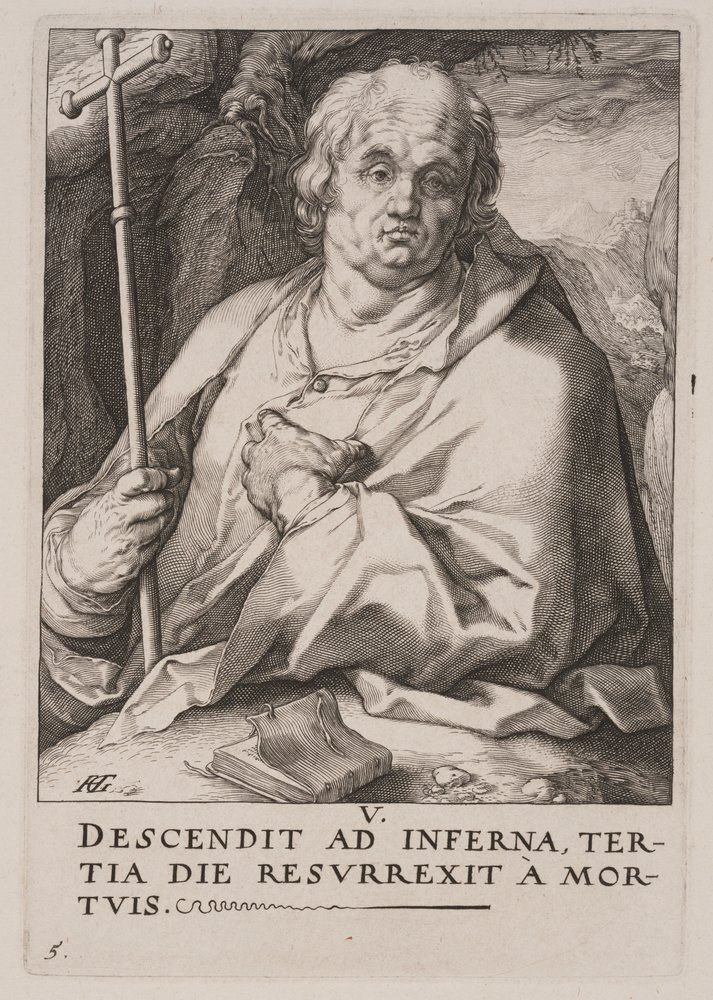 St. Philippus, aus Christus, die Apostel und St. Paulus mit dem Glaubensbekenntnis von Hendrick Goltzius